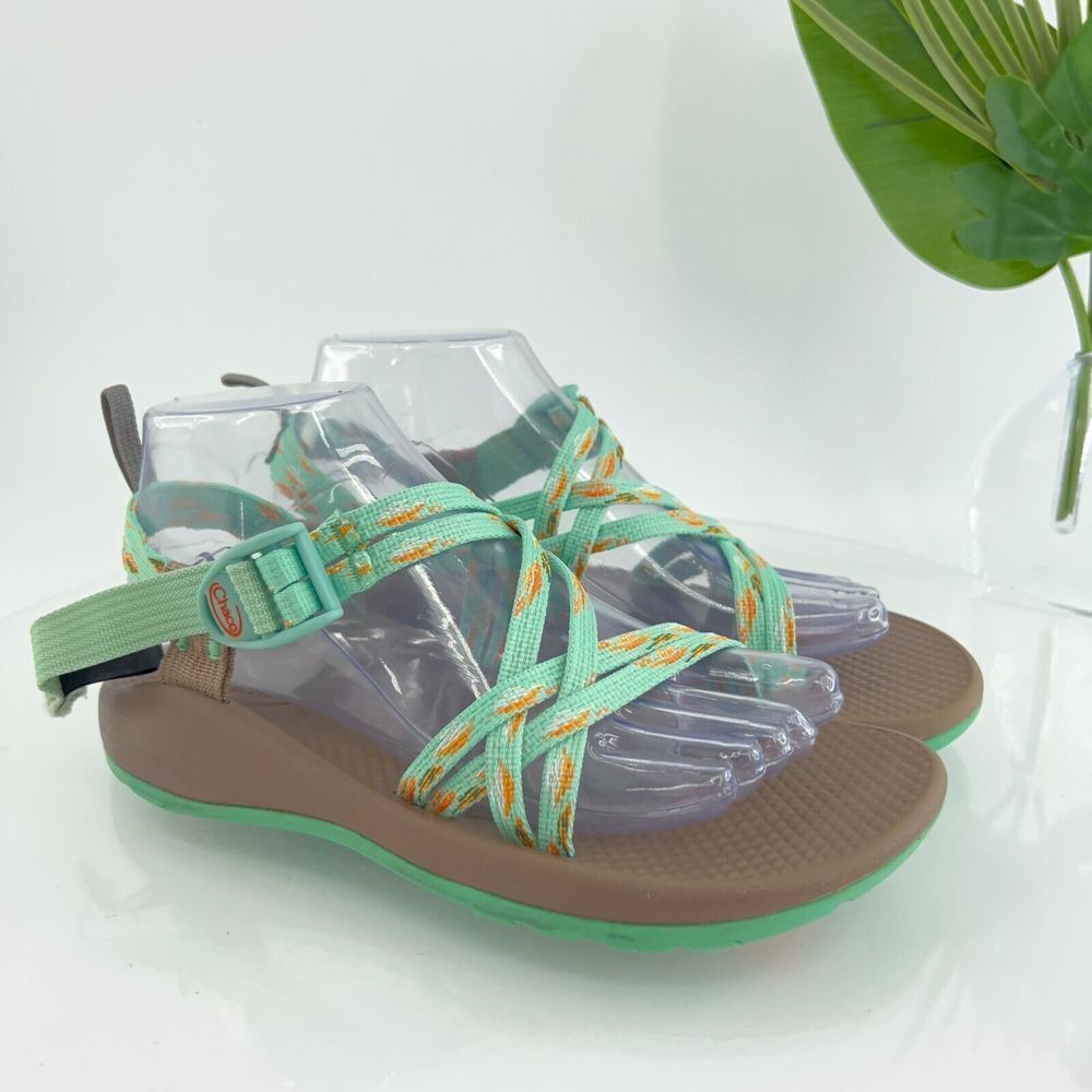 Chaco Kids's Size 5 ZX/1 Green Cloud Outdoor Sandal Ultra Soft Footwear